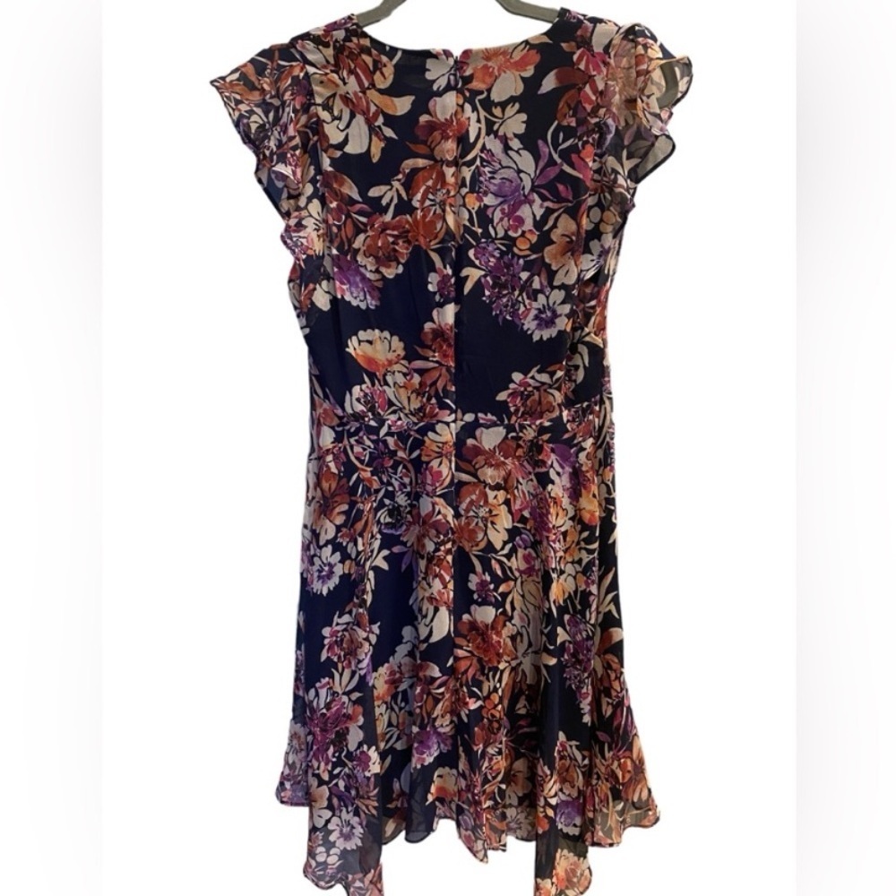 Collective Concepts S NWOT soft light airy floral Flutter Sleeve Sundress, lined - Picture 2 of 11